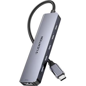 LENTION Hub USB C HDMI 4K@60Hz, PD 100W, 10Gbps Adattatore USB C USB C 3.2 Gen 2, Docking Station per MacBook Pro 2024-2016, Nuovo Mac Air, iPhone 15 Plus Pro Max, Surface e Altro (CE33)