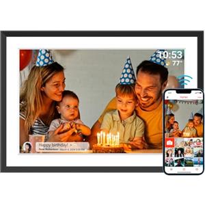 AKImart Cornice digitale da 32 GB, Wi-Fi da 10,1 pollici, 1280 x 800 IPS, LCD touchscreen, memoria integrata da 32 GB, autoportante, montaggio a parete, condividi momenti istantaneamente tramite app Frameo da