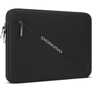 DOMISO Custodia PC Portatile Sleeve 15,6 Pollici,Impermeabile Cerniera Stampata per Lettere Laptop Borsa Porta PC Computer Compatibile con 15,6 Pollici HP ASUS Dell Microsoft，Nero