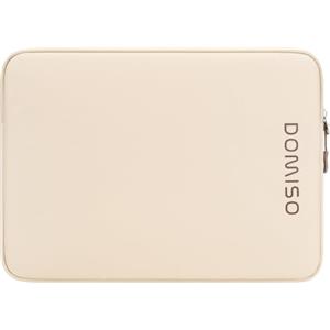 DOMISO Custodia PC Portatile Sleeve 15,6 Pollici,Impermeabile Lettera Stampata Laptop Borsa Porta PC Computer Compatibile con 15,6 Pollici Notebook MacBook HP ASUS Dell Microsoft，Beige