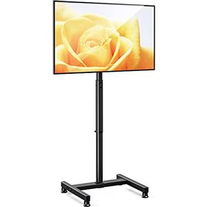 Alphamount AM alphamount Supporto da Pavimento per TV Piatte e Curve da 13-50 Pollici Fino a 44 libre, per Monitor, Regolabile in Altezza con Max VESA 200x200, Soggiorno, Camera da Letto