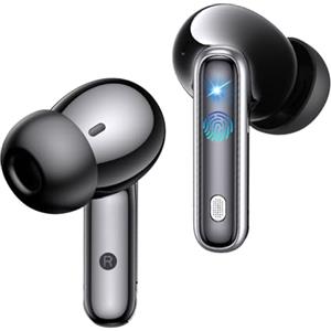 EUQQ Cuffie Bluetooth, Auricolari Bluetooth 5.4 Stereo HiFi Senza Fili Cuffitte con 4 HD Mics, 36 Ore di Riproduzione ANC/ENC Cancellazione Del Rumore Auricolari, IP7 Impermeabili, Nero (2025)