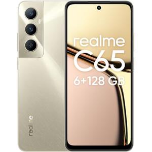 realme C65 Smartphone Android, 4G Telefono Cellulare, Schermo da 6,67'' per il comfort degli occhi, 12GB RAM dinamica, 128GB ROM, Fotocamera AI da 50 MP, G85 MediaTek Helio, Batteria da 5000 mAh, Oro