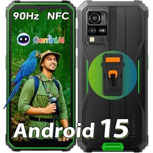 Blackview BV4800SE Android 15 Rugged Smartphone, 12GB(4+8)+64GB/2TB TF Octa Core, 90Hz 6.56