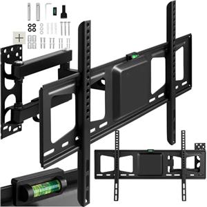 TecTake Supporto universale staffa parete muro TV LCD TFT LED inclinabile e girevole Vesa fino 600X400 portata | 32