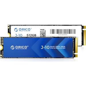 ORICO 512G NVMe SSD PCIe Gen3.0x4 2280, 3D NAND M.2 SSD (con Dissipatore di Calore), Velocità fino a 3100 Mo/s, Unità a Stato Solido Interne per Studenti/Creativi di Contenuti- J10