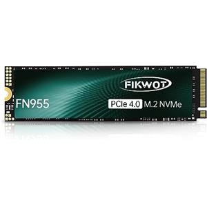 Fikwot FN955 4TB M.2 PCIe Gen4 Unità interna a stato solido da con adesivo di raffreddamento in grafene - Fino a 7350MB/s, Cache SLC dinamica, Compatibile con Laptop e PC Desktop