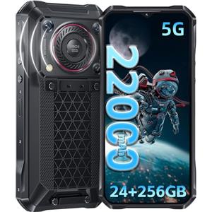 OUKITEL WP33 Pro Rugged Smartphone (2024) Android 13, 24GB + 256GB Telefono Indistruttibile, 22000mAh Cellulare Antiurto 136dB Speaker, 6.6