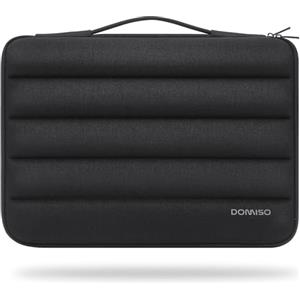 DOMISO Custodia PC Portatile Sleeve 14 Pollici,Impermeabile Strisce Orizzontali Laptop Borsa Porta PC Computer Compatibile con 14 Pollici Notebook MacBook HP ASUS Dell Microsoft，Nero