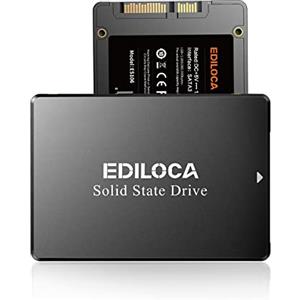 Ediloca ES106 - Hard disk interno 3D NAND TLC da 1 TB SSD SATA III da 2,5