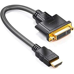 deleyCON Cavo Adattatore HDMI a DVI - HDMI Maschio a DVI Femmina 24+5 Full HD 1080p HDTV 1920x1080 per TV Proiettori PC - Nero
