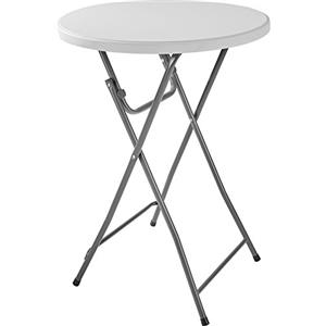 TecTake Tavolo Alto da Bar bistrot Rotondo Pieghevole | Portata: 180 kg | largh. x Prof. x h: ca. 80x80x110cm (1x Tavolo | No. 402758)