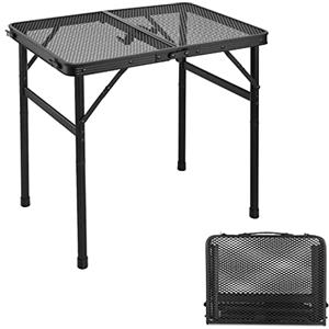 Odoland Tavolo Pieghevole Salvaspazio 60x40x56 cm, Tavolo da Picnic con Maniglia di Trasporto, Tavolino da Campeggio Portatile Ultraleggero, Tavolo per Giardino Viaggio Picnic Campeggio