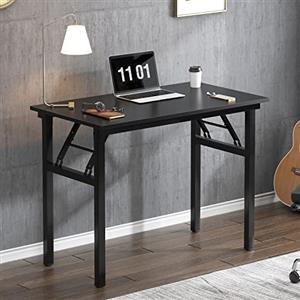 SogesHome Tavolo pieghevole Scrivania da computer 80 x 40 x 75 cm Scrivania da PC Scrivania Scrivania da ufficio per uso domestico Tavolo da scrittura, Tavolo da conferenza, Nero, AC5CB-8040-SH