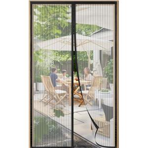 SAILIMAY Zanzariera Magnetica per Porte 100x215 cm, Tenda Zanzariera Porta Magnetica, Senza Foratura con Adesivo Forte, Protezione Insetti e Mosche, per Porte Balcone, Terrazza (Nero)