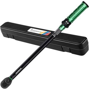Uharbour Chiave dinamometrica 1/2, chiave dinamometrica auto 60-460 Nm, regolazione a doppia direzione con bloccaggio, precisione errore ± 3%, chiave dinamometrica con 72 denti