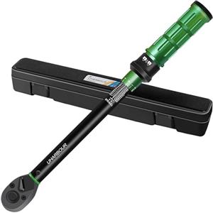 Uharbour Chiave dinamometrica 1/2, chiave dinamometrica auto 20 - 230 Nm, Dual Direction 1 Nm regolazione con bloccaggio, ±3% precisione di errore, chiave dinamometrica con 72 denti