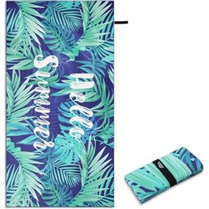 Pameil Telo Mare Microfibradi 100x200cm, Asciugamani Microfibra e Resistente Alla Sabbia, Telo Palestra Leggero e ad Asciugatura Rapida Adattoper Spiaggia, Palestra, Viaggi, Sauna