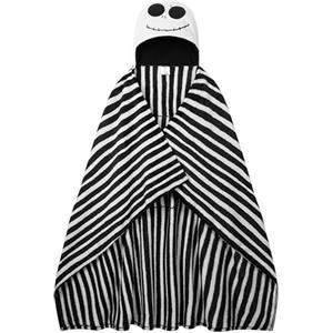 Disney The Nightmare Before Christmas Morbido Coperta Pile Letto 150 x 120cm (Cappuccio nero/bianco)