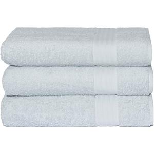 nice homeit - Set di 3 Asciugamani da Bagno Extra Morbidi, 100% Cotone Made in Italia, Alta Assorbenza e Asciugatura Rapida, Dimensioni 75 x 140 cm - Grigio