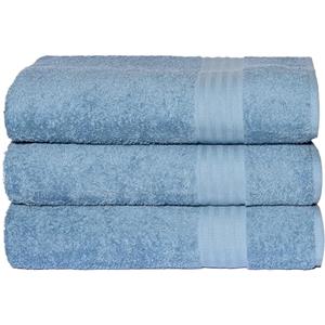 nice homeit - Set di 3 Asciugamani da Bagno Extra Morbidi, 100% Cotone Made in Italia, Alta Assorbenza e Asciugatura Rapida, Dimensioni 75 x 140 cm - Avio