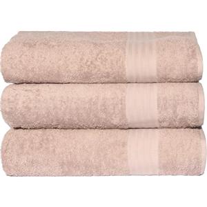 nice homeit - Set di 3 Asciugamani da Bagno Extra Morbidi, 100% Cotone Made in Italia, Alta Assorbenza e Asciugatura Rapida, Dimensioni 75 x 140 cm - Cipria