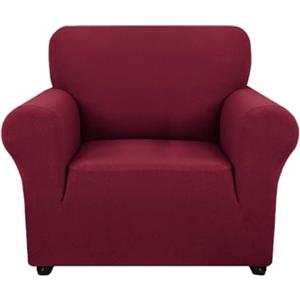 Ystyle Copridivano 1 Posto con Braccioli - Elasticizzato Copri Divano AntiGraffio Gatto, Fodere Copridivani Antiscivolo Antimacchia Lavabile, Copripoltrona Bottom con Elastica, Bordeaux