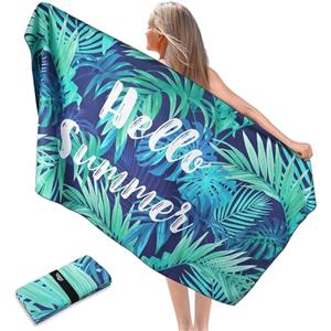 Pameil Telo Mare Microfibradi 90x180 cm, Asciugamani Microfibra e Resistente Alla Sabbia, Telo Palestra Leggero e ad Asciugatura Rapida Adattoper Spiaggia, Palestra, Viaggi, Sauna