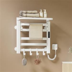 EMKE Scaldasalviette Elettrico 50 x 50 cm, Termostato Smart WiFi, Radiatore Elettrico per Bagno, Scaldasalviette Elettrico, Bianco, 135W