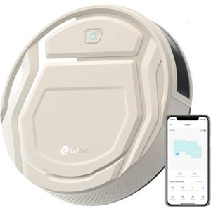 Lefant Robot Aspirapolvere con 2200Pa,120 Minuti,Senza Grovigli, Ultra Sottile,Wi-Fi/App/Alexa, Potenziamento Tappeto,Ideale per Peli di Animali Domestici Aspirapolvere Robot M210-Pro Grigio Champagne