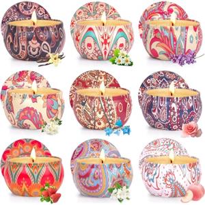 VICBAY Candele Profumate, Candela Profumata, Set Candele Profumate Regalo, Regalo Donna per Bagni Yoga Feste, Regalo Cera di Soia Naturale Fragranze Candele per Compleanno San Valentino Matrimoni Natale