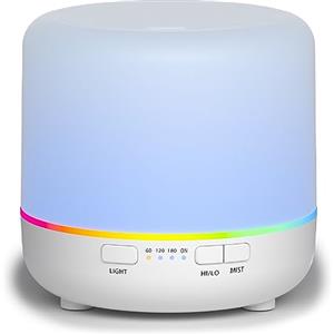 maiborna Diffusori di aromi, 200 ml, diffusore di olio essenziale colorato con modalità nebbia regolabile, diffusore di aromi per camera da letto/ufficio/viaggio (White-WYK), 2958-TM-OZ