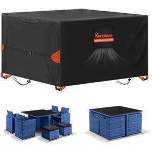 Kovshuiwe Copertura per mobili da giardino, 70 x 70 x 70 cm, copertura impermeabile per mobili da patio, tavolo da patio, resistente tessuto Oxford 420D, copertura per mobili in rattan, antivento,
