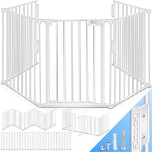 KESSER® Cancelletto di protezione per camino con porta in metallo, per sicurezza per bambini,