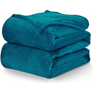 WAVVE Coperta Plaid Divano Pile di Flanella 260gsm - 130x150 cm, Turchese - Coperta Letto Singolo 150x130, Copridivano Caldo e Morbido
