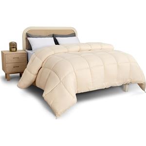 Utopia Bedding Piumone in microfibra 135 x 200 cm, con struttura ultra morbida per un comfort che dura tutto l'anno (Beige)