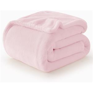 WAVVE Coperta Plaid Divano Pile di Flanella 260gsm - 130x150 cm, Rosa - Coperta Letto Singolo 150x130, Copridivano Caldo e Morbido