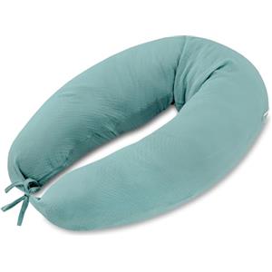 Totsy Baby Cuscino gravidanza 190cm - Supporto per dormire sul fianco e alleviare la schiena Lungo per letto matrimoniale o singolo Perfetto per il relax in maternità forma a C Mussola