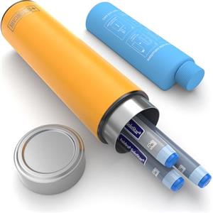 DISONCARE 60H Porta Insulina Termico da Viaggio Borsa Termica Piccola per Medicinali Borsa Frigo Farmaci Portatile per Diabetici con 2 ghiaccio丨QR Etichetta Medica(Giallo)
