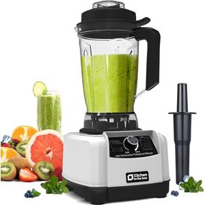Kitchen in the box Frullatore Elettrico, Frullatore Professionale 1500W 2HP 2L, Grande Capacità Senza BPA, Potente Regolazione Libera della Velocità per Smoothie, Ghiaccio e Frappè (Argento)