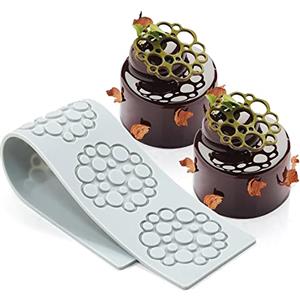 TUKE Stampi in silicone a forma di foglia, a forma di cuore, per cioccolato, cioccolato, caramelle, foglie, zucchero, decorazione per torte e cupcake (28,2 x 6,1 x 0,3 cm)