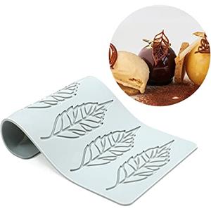 TUKE Stampo in silicone a foglia vuota per amanti del cuore, stampo in silicone 3D, per cioccolatini, caramelle, foglie, zucchero, decorazioni per torte, cupcake (U_Leaf_22,6 x 13,9 x 0,3 cm)