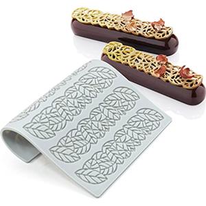 TUKE Stampi in silicone a forma di foglia cava per amanti del cioccolato a forma di cuore stampo geometria 3D stampo in silicone per cioccolato, caramelle, foglie, zucchero, decorazione per torte e