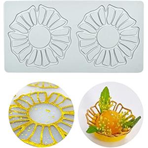TUKE Stampi in silicone a forma di foglia, a forma di cuore, per cioccolato, cioccolato, caramelle, foglie, zucchero, decorazione per torte e cupcake, 25,4 x 13,3 x 0,3 cm