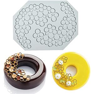 TUKE Stampo in silicone 3D a forma di foglia di amore e cuore, cioccolato geometrico, zucchero, decorazione per torta