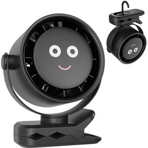 Fitabok Ventilatore Portatile USB con Clip - 5 Velocità Ventilatore Tavolo Silenzioso Con Schermo LED,4000mAh Batteria Ricaricabile,Rotazione a 720° Mini Fans,Ventola Potente per Camera/Ufficio/Campeggio