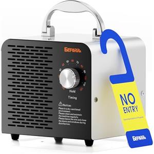 BEFORRM Generatore di Ozono Professionale 35.000 mg/h, Generatore Ozono con Timer 120 Min, Macchina Ozono Alta Capacità per 200㎡, Ozonizzatore per Ambienti, Casa, Auto, Fumo, Odori di Animali