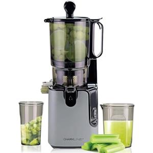 Charmline 100% senza BPA Estrattore Frutta e Verdura a Freddo, Bocca di carico da 130 mm Slow Juicer, Facile da Pulire Centrifuga Frutta e Verdura, 1,8L, 250W ElettricoEstrattore di Succo