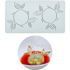 TUKE Stampi in silicone a forma di foglia, a forma di cuore, per cioccolato, cioccolato, caramelle, foglie, zucchero, decorazione per torte e cupcake (21,5 x 11,6 x 0,3 cm)