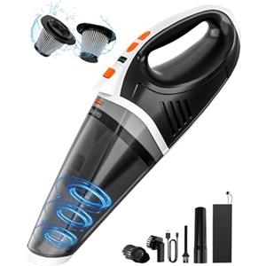 TANYO Aspirapolvere Per Auto Portatile, 15000PA 10000PA Potente Aspirabriciole Senza Fili Con luce LED, Mini Ricaricabile Auto Aspirapolvere per Capelli, Casa, Ufficio, Cucina, Animali Domestici